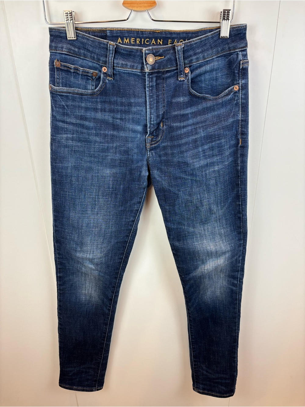 American Eagle Medium Wash Denim Super Skinny Jeans Men's 31x30 Next Level Flex